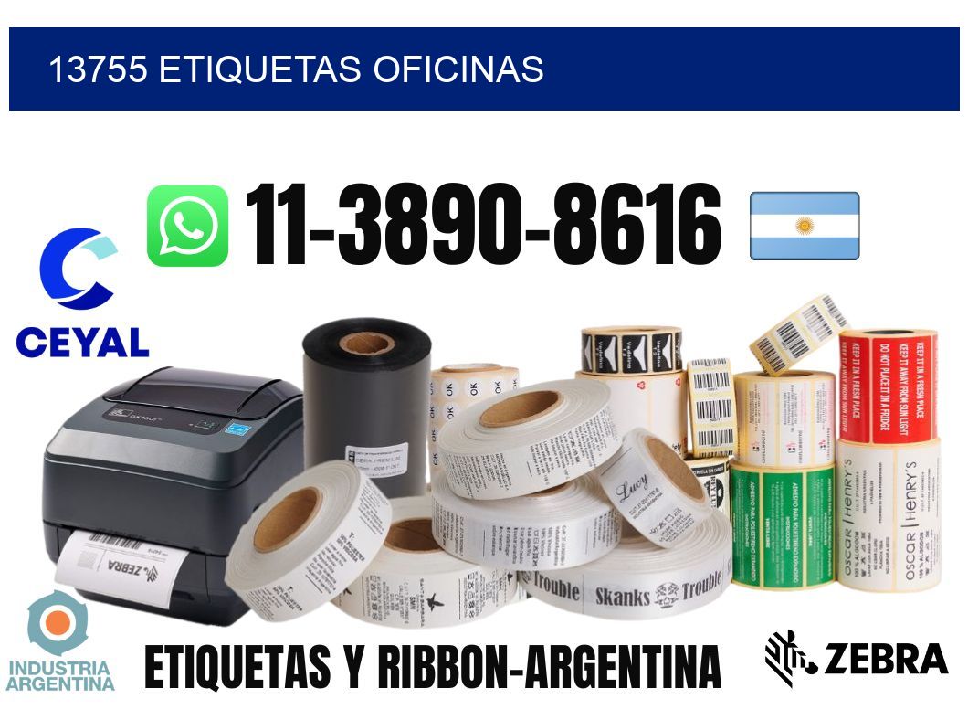 13755 etiquetas oficinas