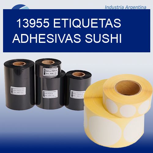 13955 etiquetas adhesivas sushi