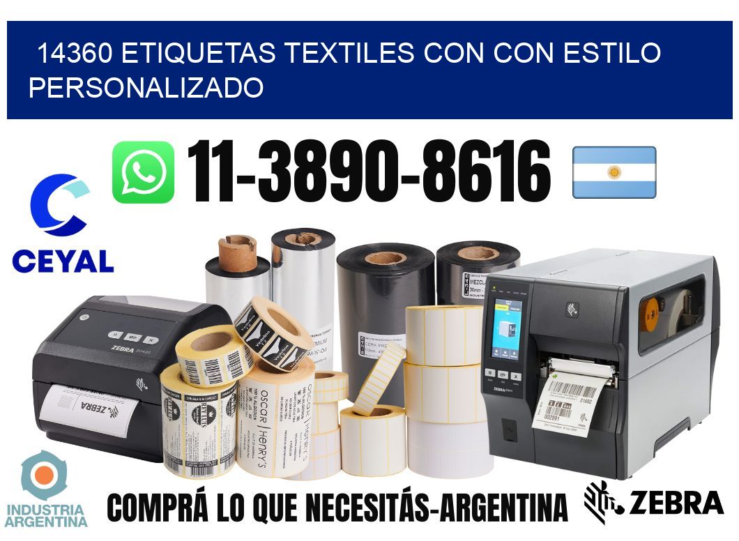 14360 Etiquetas textiles con con estilo personalizado