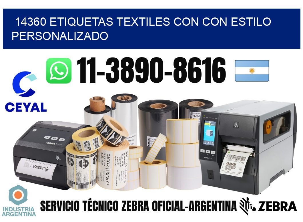 14360 Etiquetas textiles con con estilo personalizado