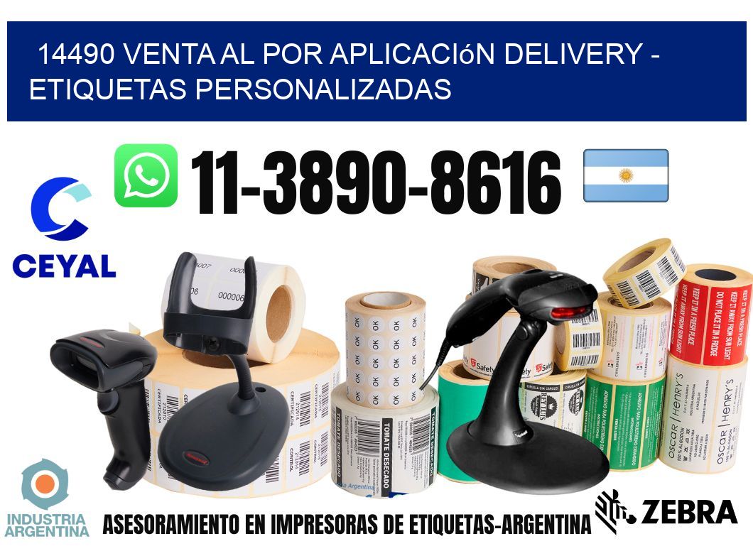 14490 Venta al Por Aplicación delivery - Etiquetas Personalizadas
