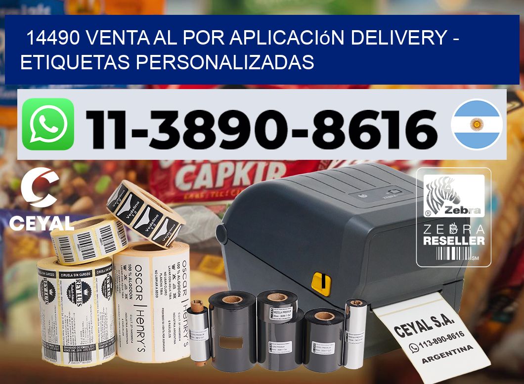 14490 Venta al Por Aplicación delivery – Etiquetas Personalizadas