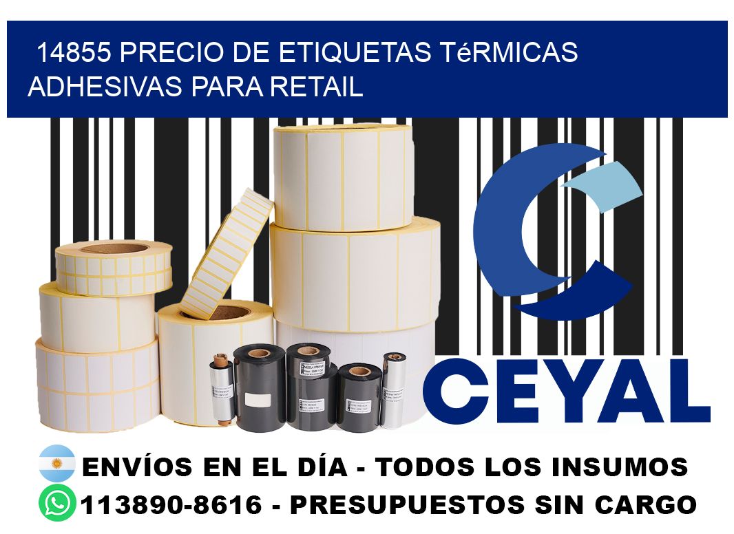 14855 precio de etiquetas térmicas adhesivas para retail