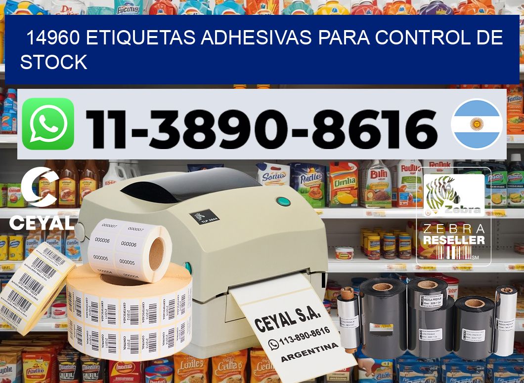 14960 Etiquetas adhesivas para control de stock