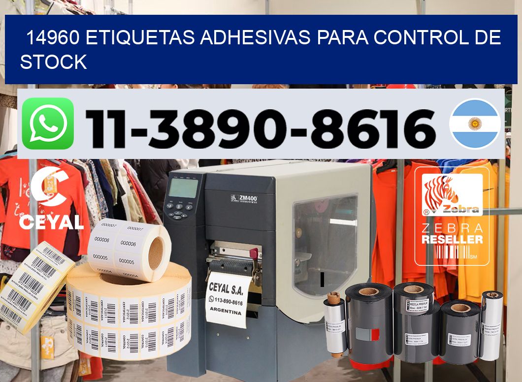 14960 Etiquetas adhesivas para control de stock