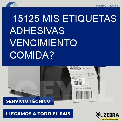 15125 mis etiquetas adhesivas vencimiento comida?
