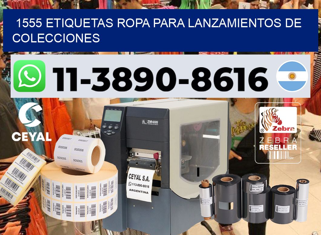 1555 Etiquetas ropa para lanzamientos de colecciones
