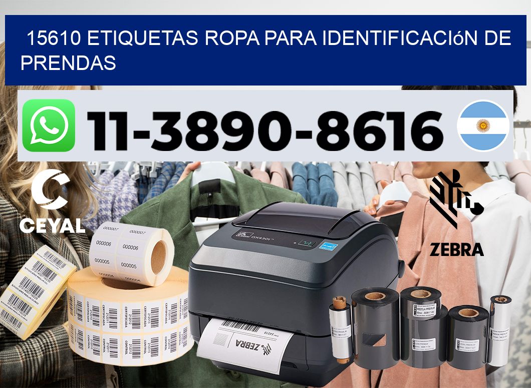 15610 Etiquetas ropa para identificación de prendas