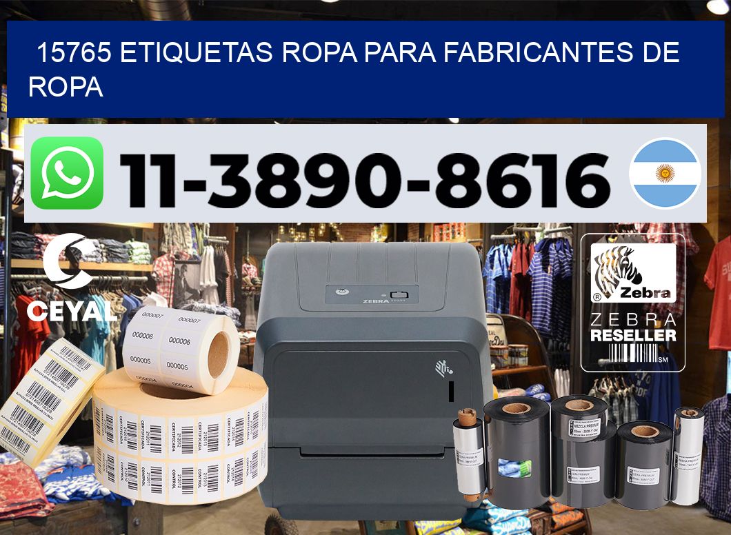 15765 Etiquetas ropa para fabricantes de ropa
