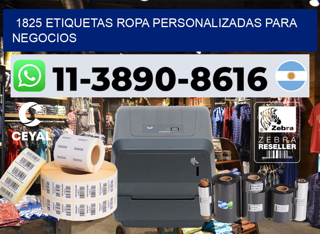 1825 Etiquetas ropa personalizadas para negocios
