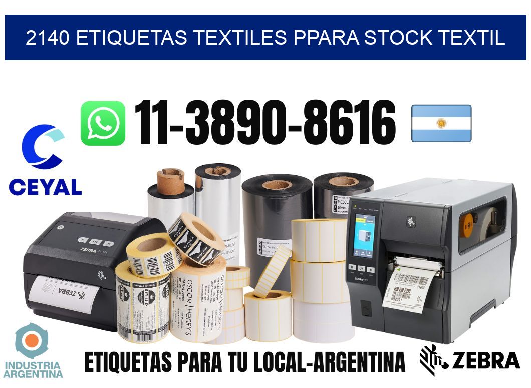 2140 Etiquetas textiles ppara stock textil