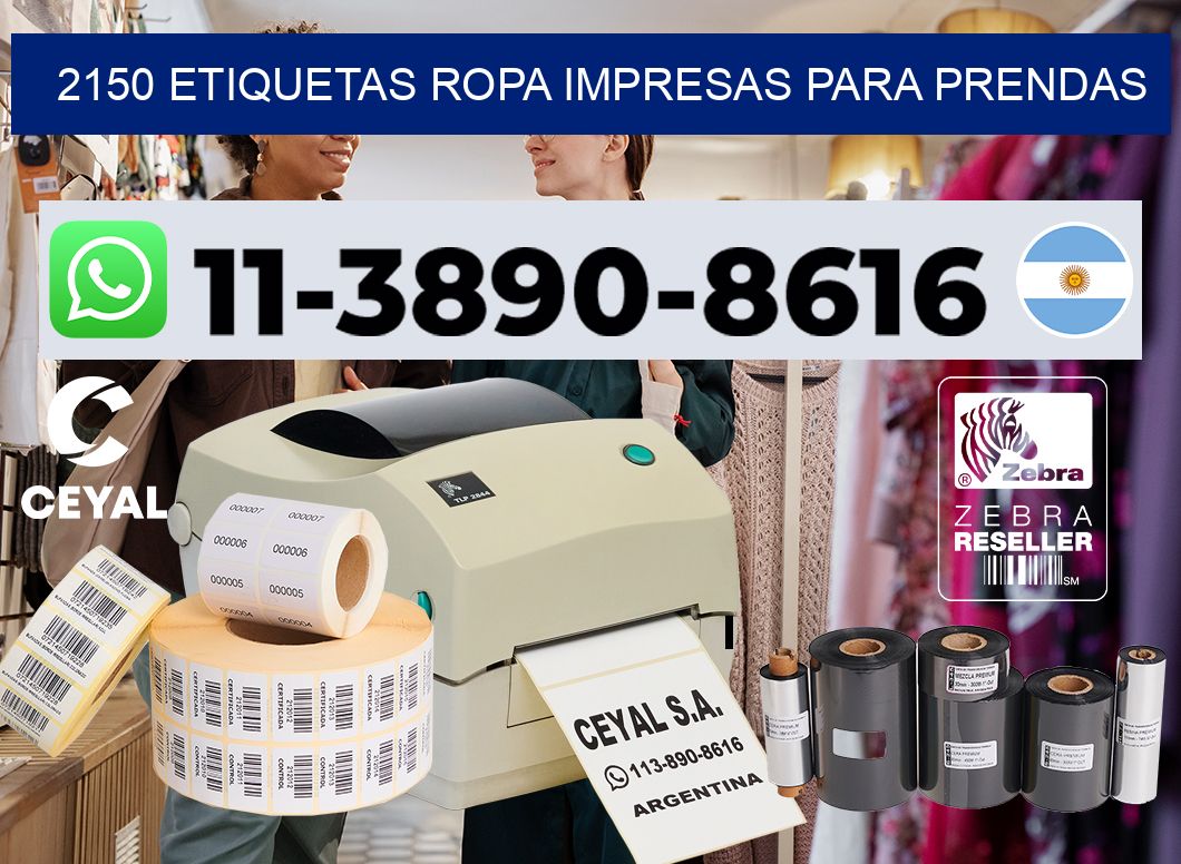 2150 Etiquetas ropa impresas para prendas