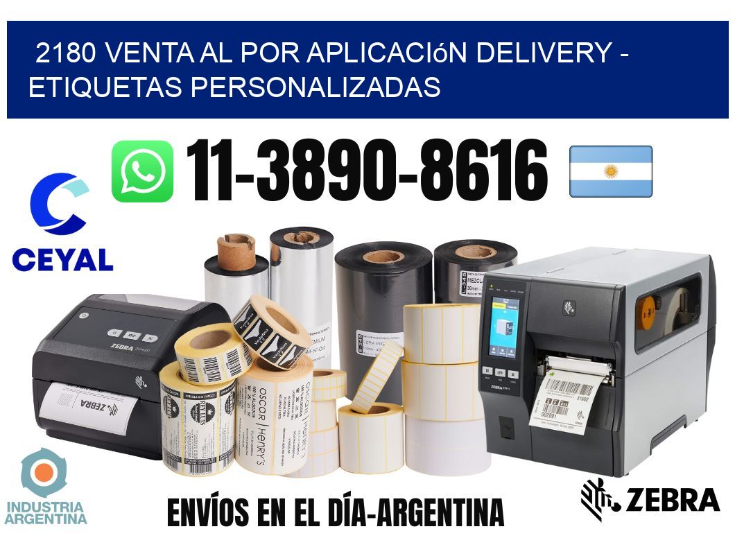 2180 Venta al Por Aplicación delivery - Etiquetas Personalizadas