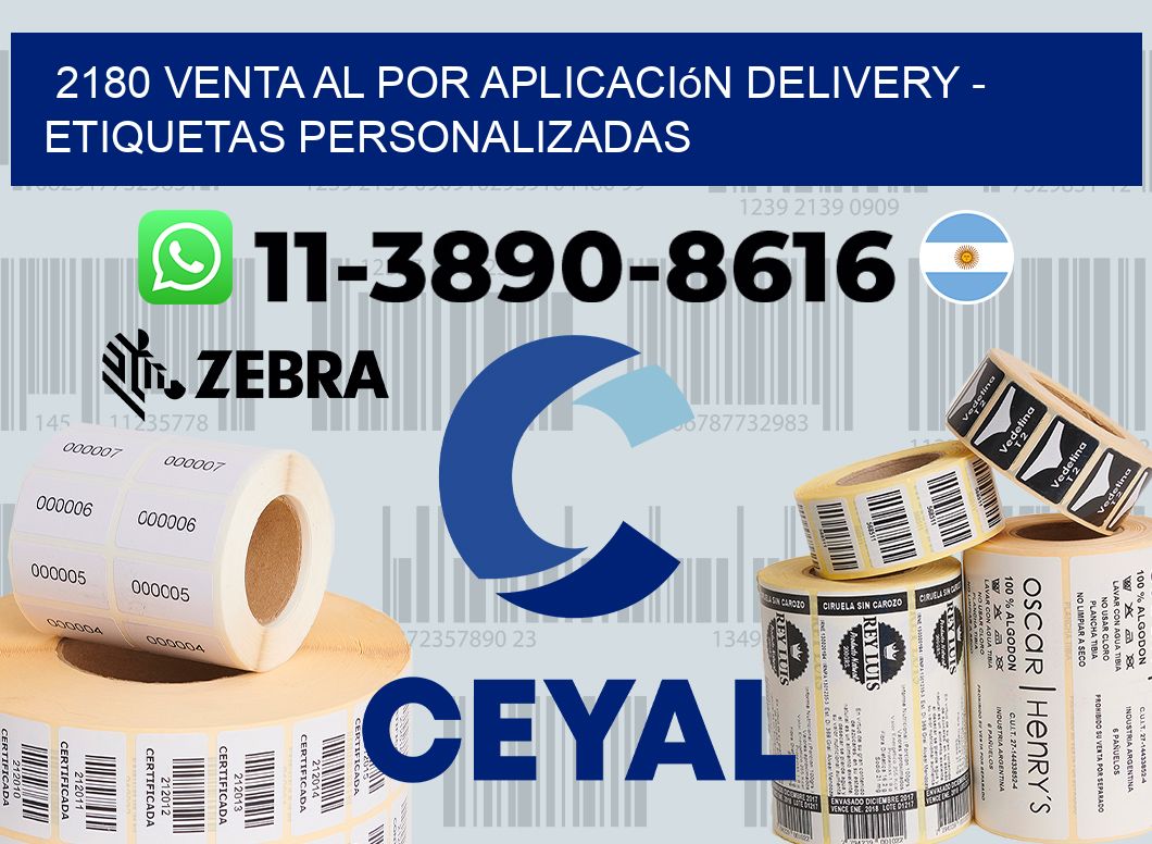 2180 Venta al Por Aplicación delivery - Etiquetas Personalizadas
