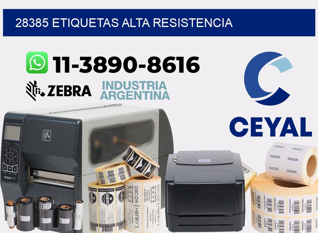 28385 etiquetas alta resistencia