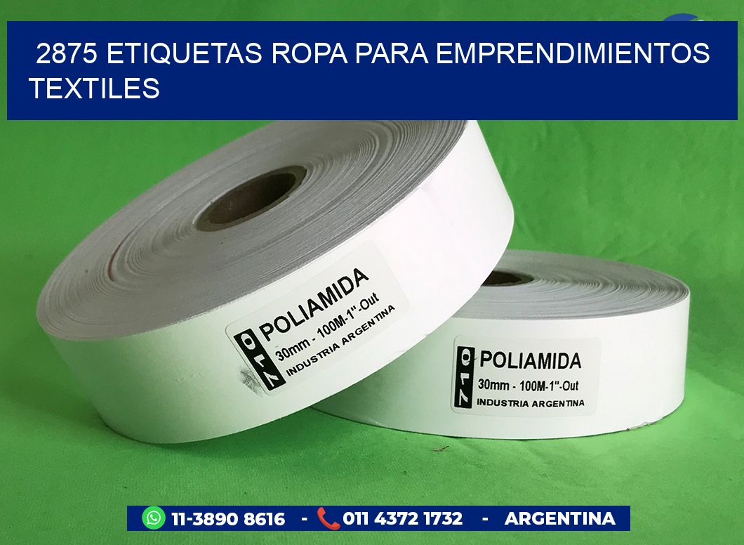 2875 Etiquetas ropa para emprendimientos textiles