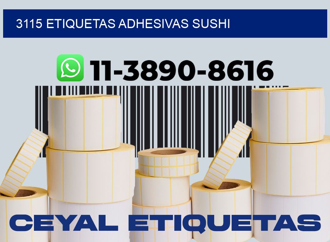 3115 etiquetas adhesivas sushi