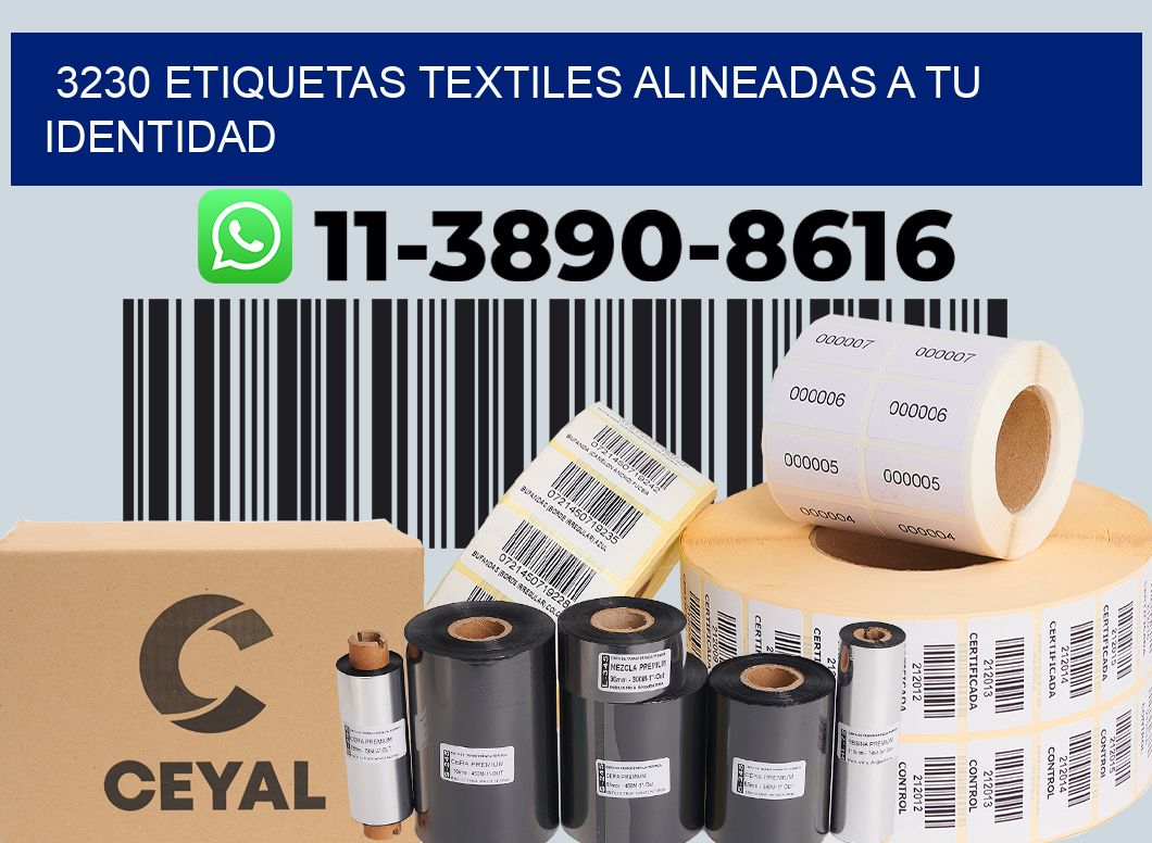 3230 Etiquetas textiles alineadas a tu identidad