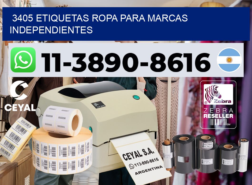 3405 Etiquetas ropa para marcas independientes