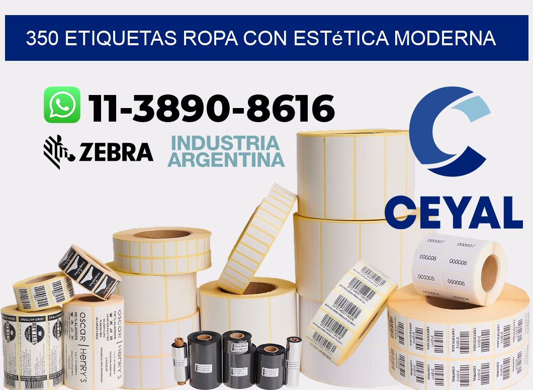 350 Etiquetas ropa con estética moderna