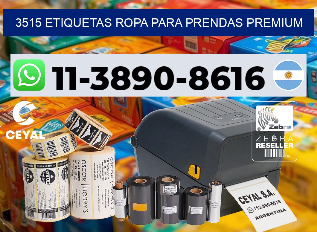 3515 Etiquetas ropa para prendas premium