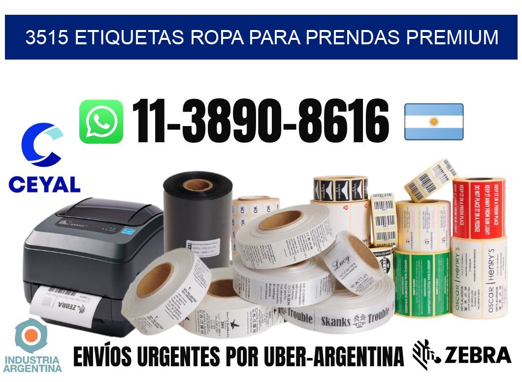 3515 Etiquetas ropa para prendas premium