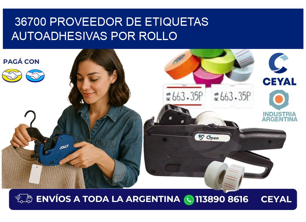 36700 proveedor de etiquetas autoadhesivas por rollo