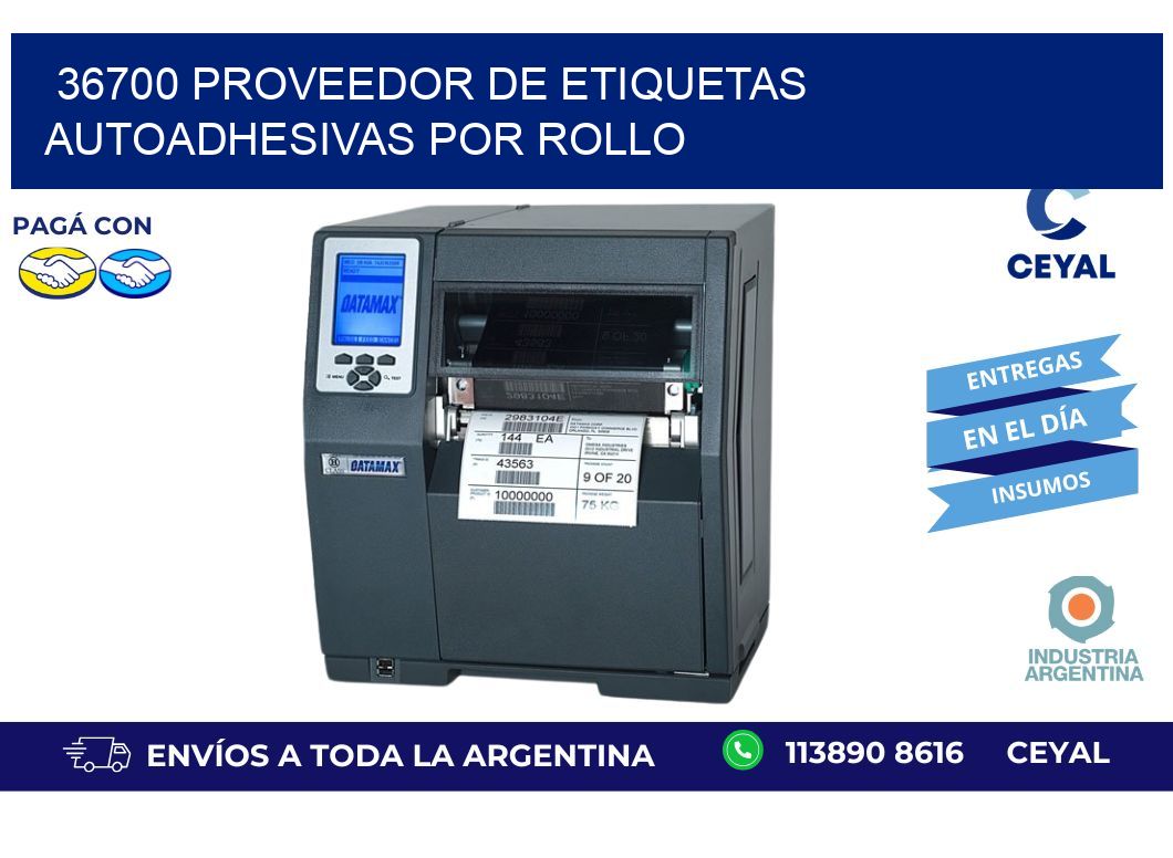 36700 proveedor de etiquetas autoadhesivas por rollo