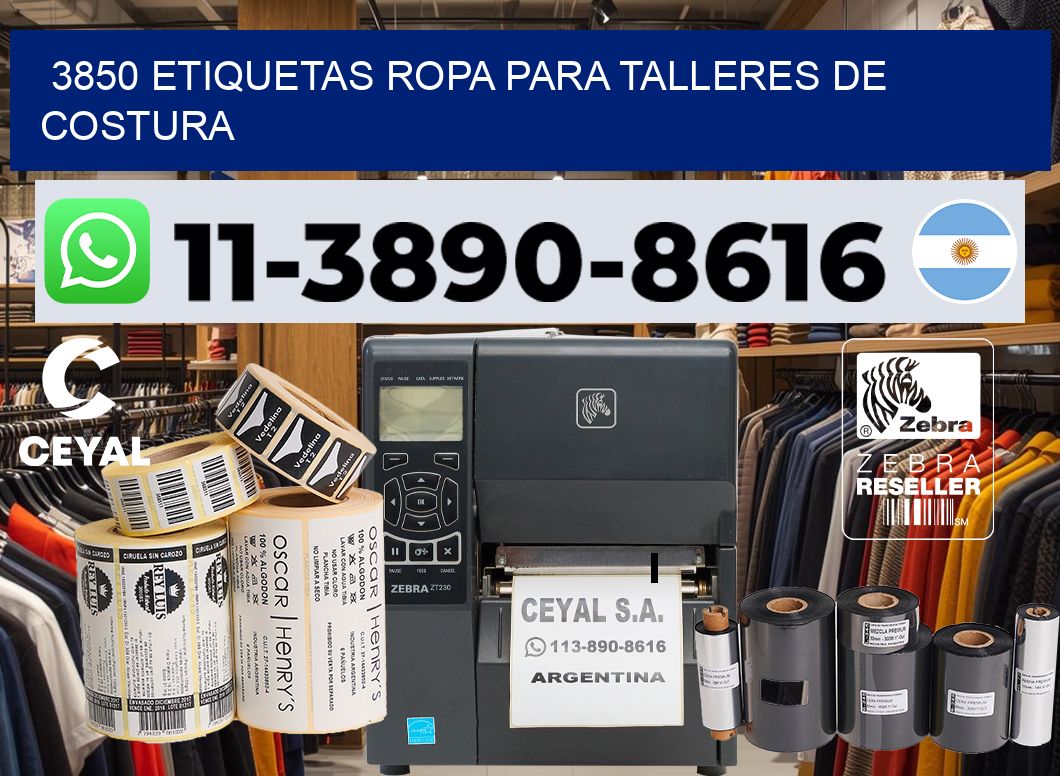 3850 Etiquetas ropa para talleres de costura