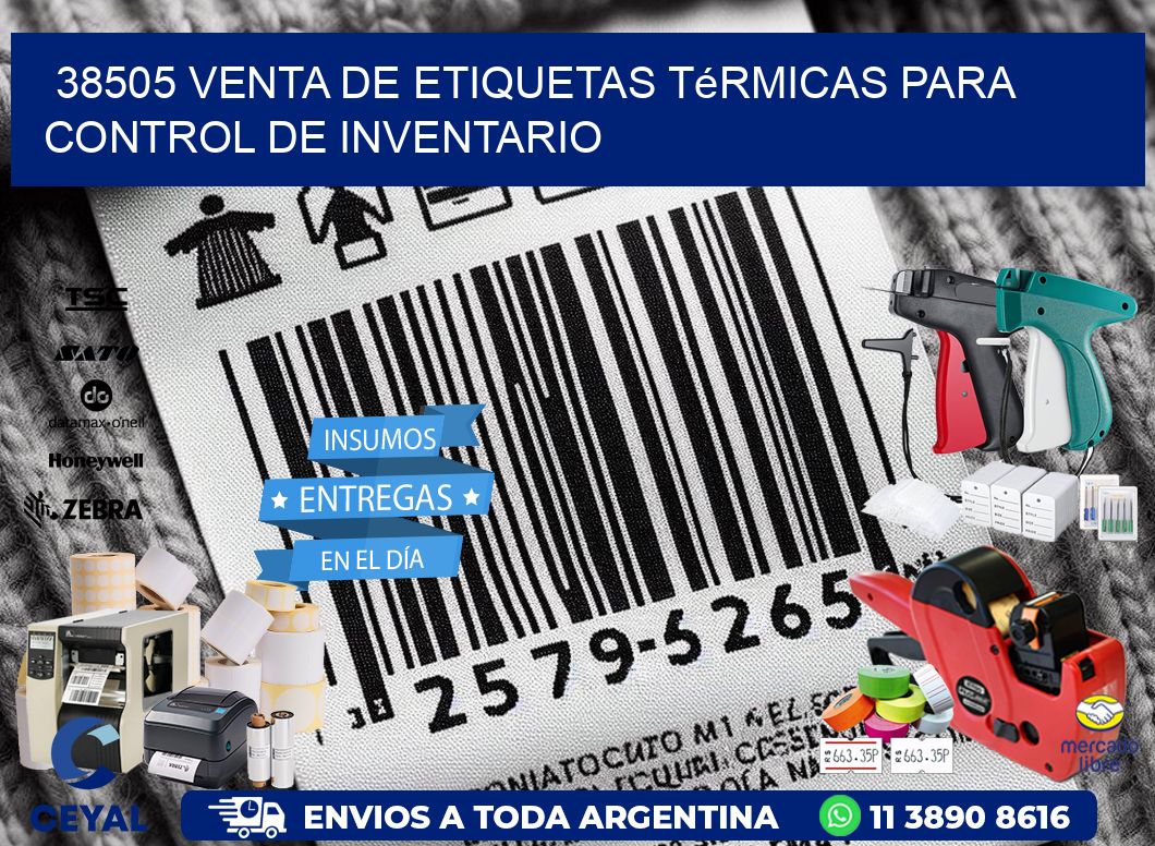 38505 venta de etiquetas térmicas para control de inventario