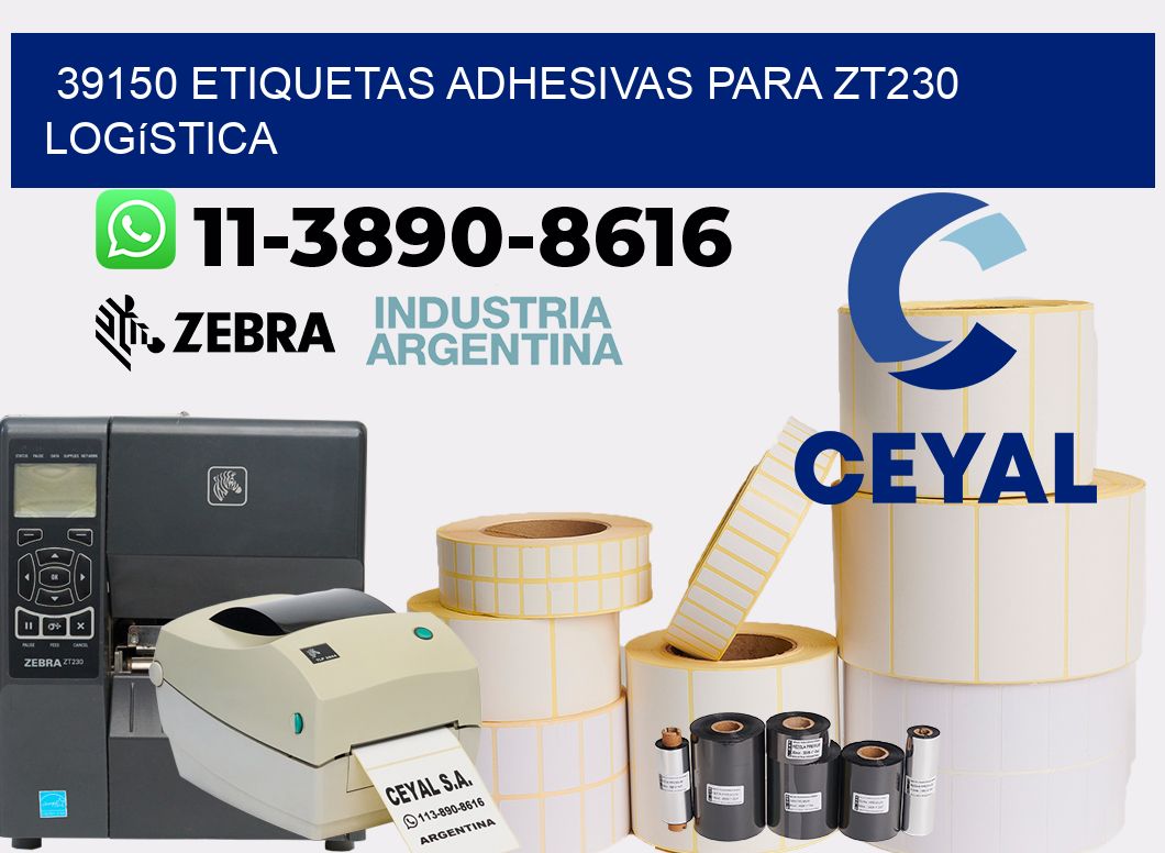 39150 etiquetas adhesivas para zt230 logística