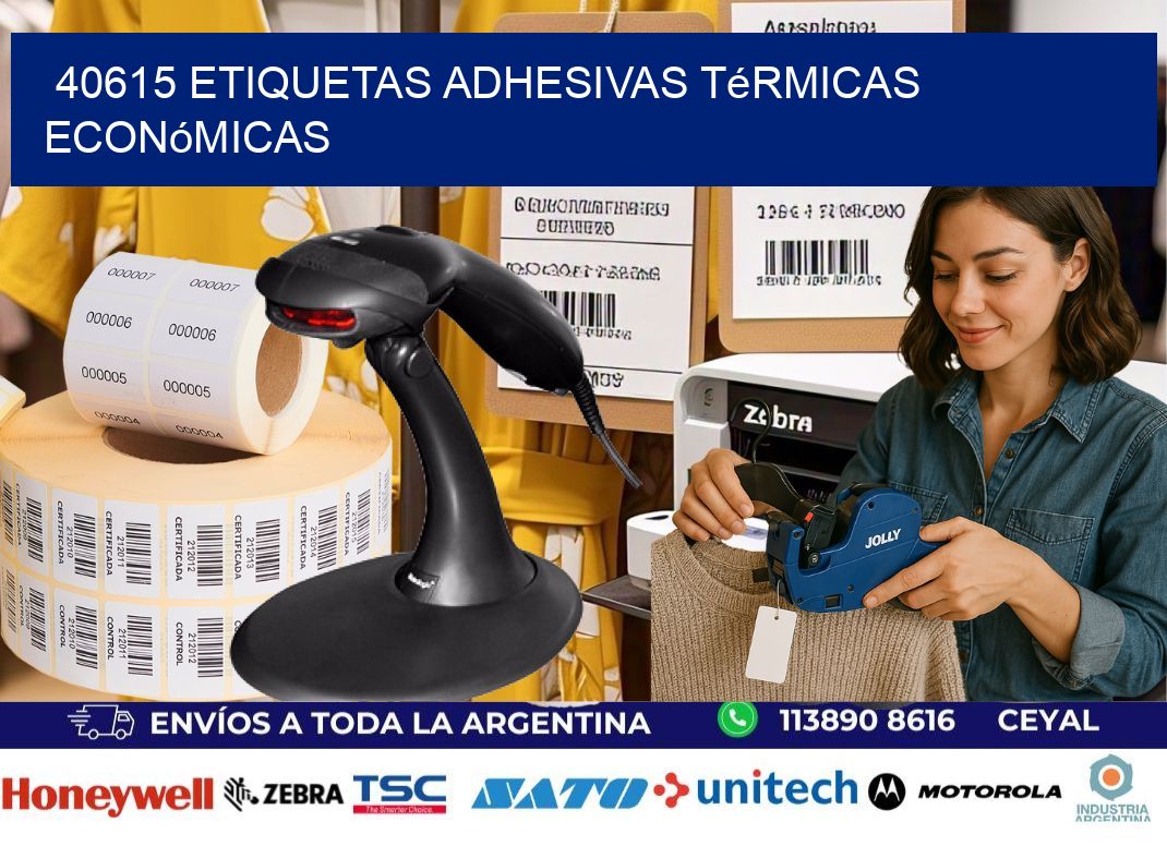 40615 etiquetas adhesivas térmicas económicas