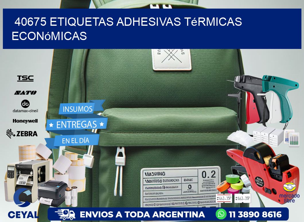 40675 etiquetas adhesivas térmicas económicas