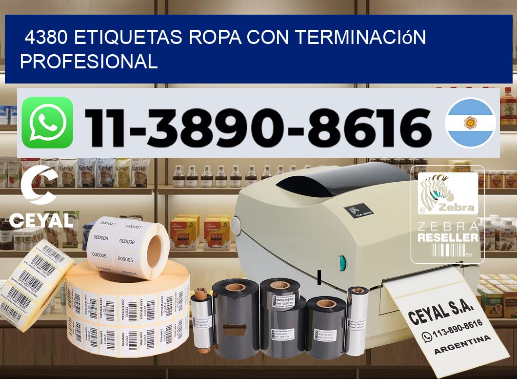 4380 Etiquetas ropa con terminación profesional