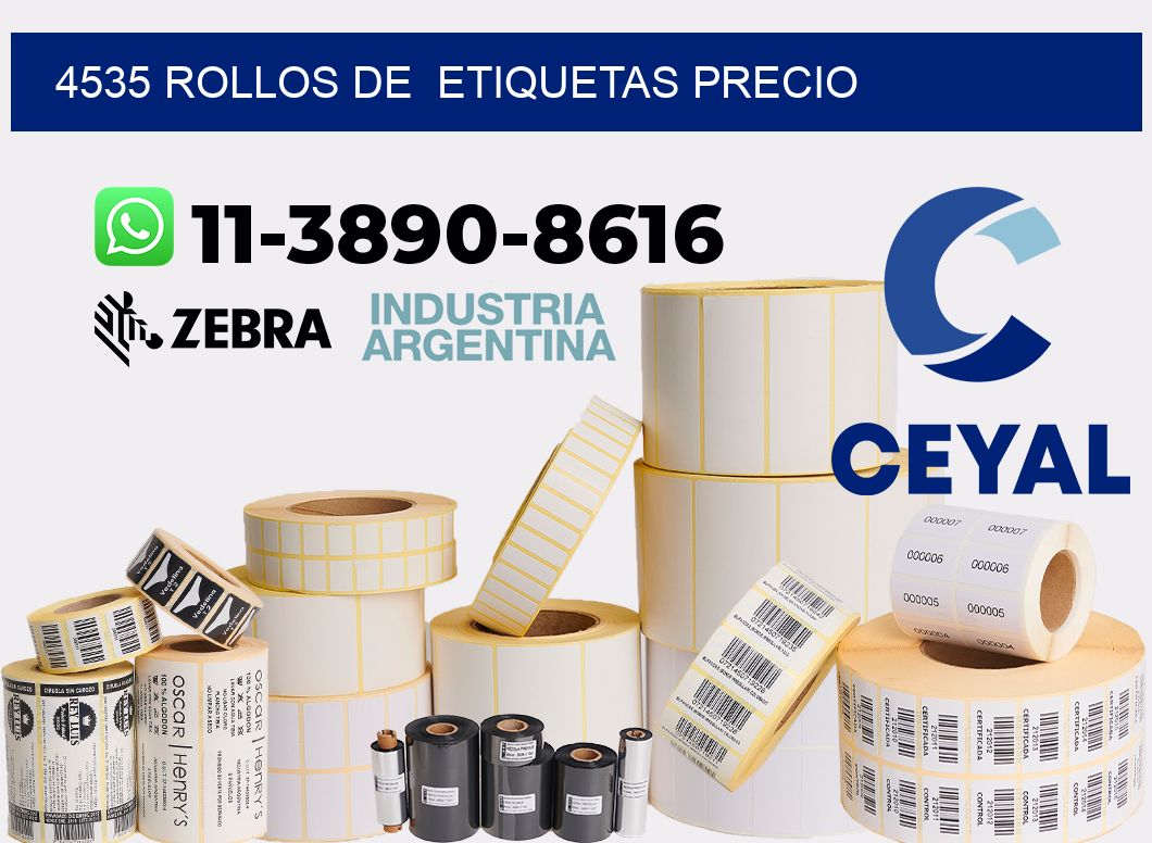 4535 rollos de  etiquetas precio