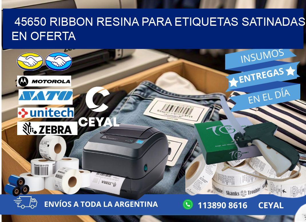 45650 ribbon resina para etiquetas satinadas en oferta