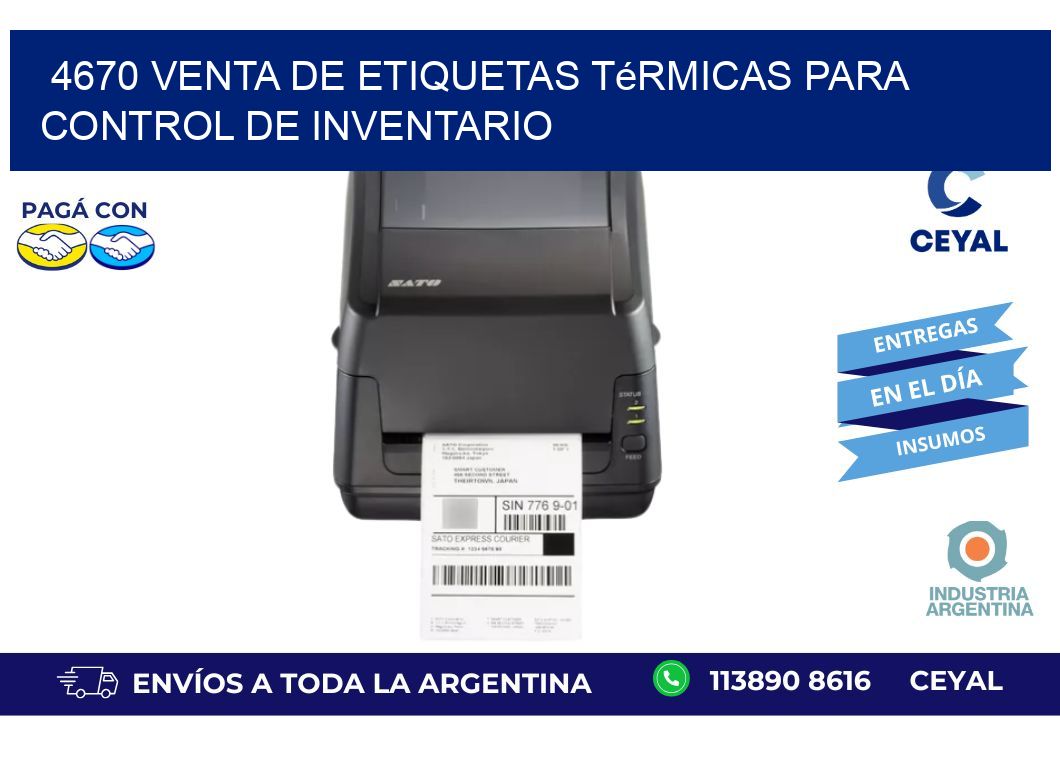 4670 venta de etiquetas térmicas para control de inventario