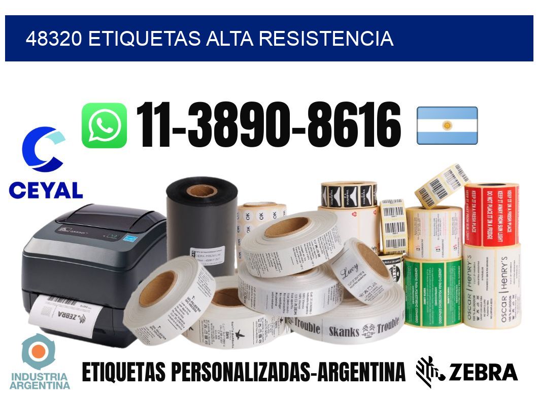 48320 etiquetas alta resistencia