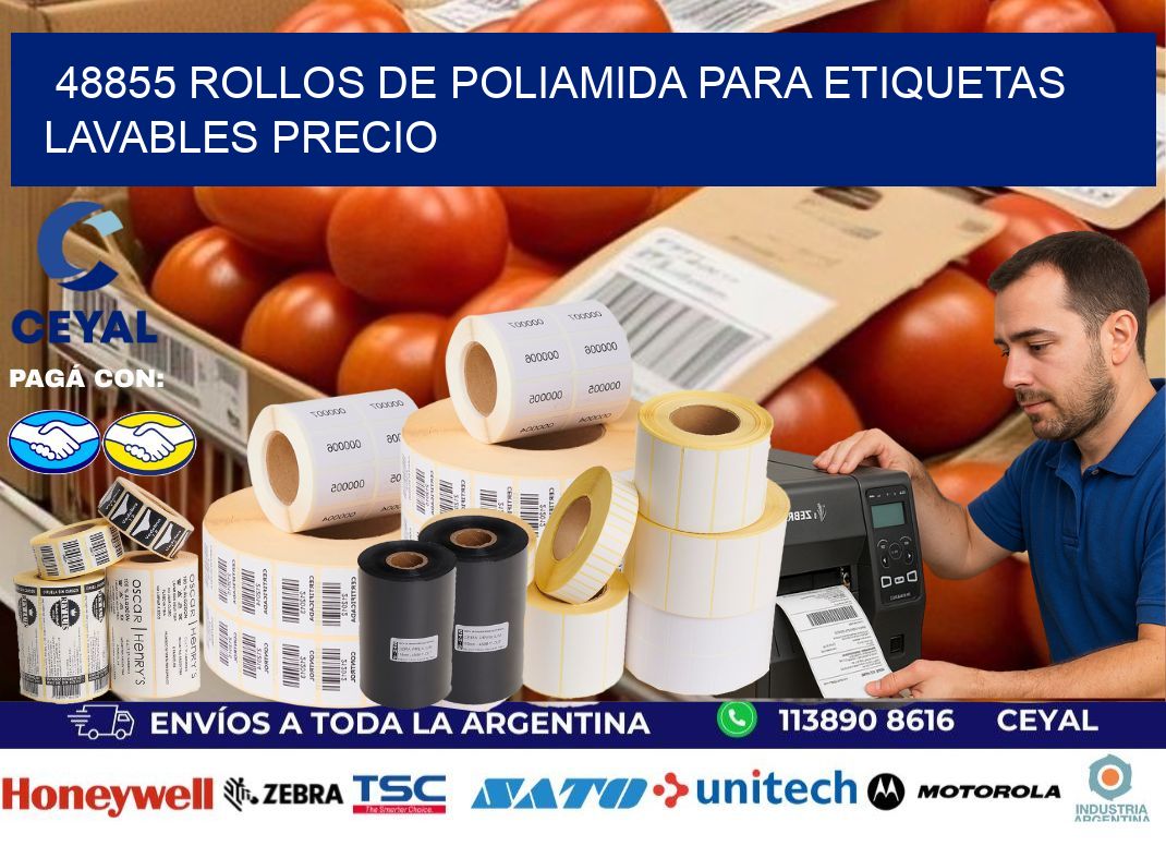 48855 rollos de poliamida para etiquetas lavables precio