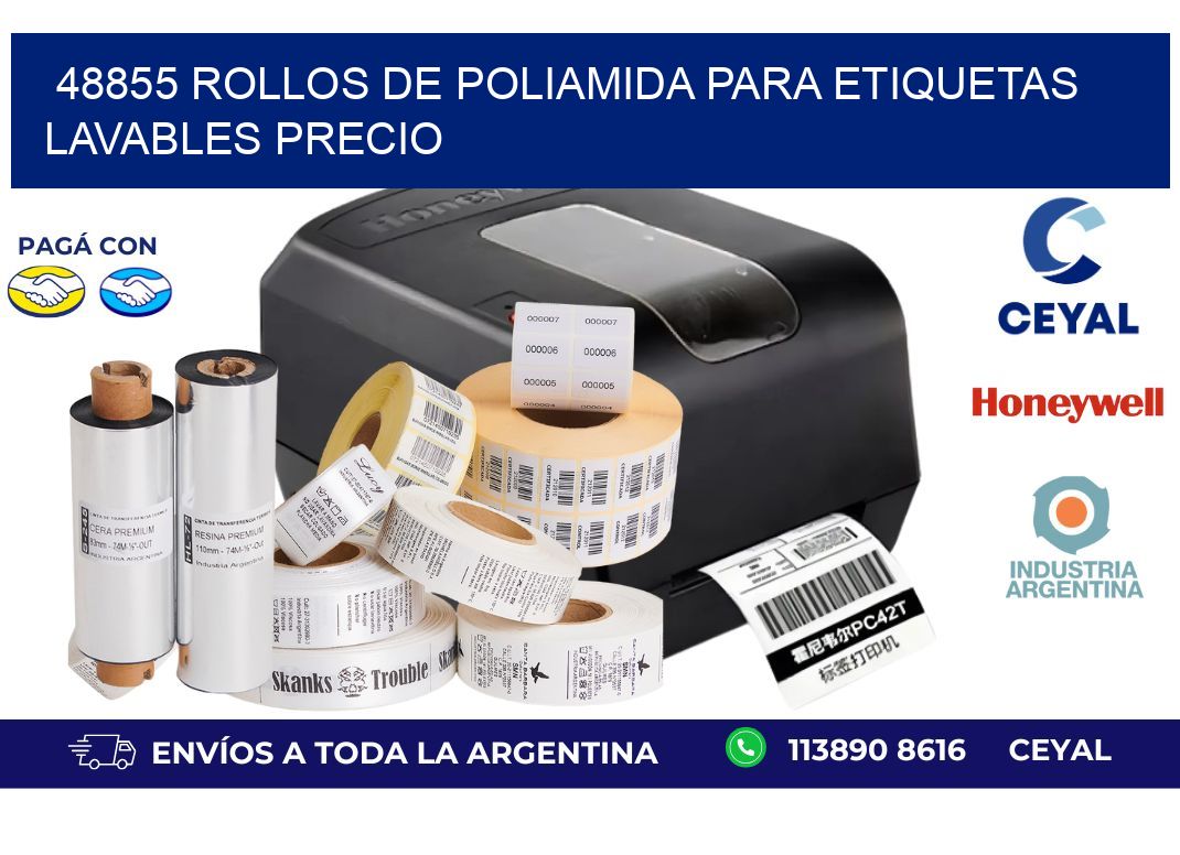 48855 rollos de poliamida para etiquetas lavables precio