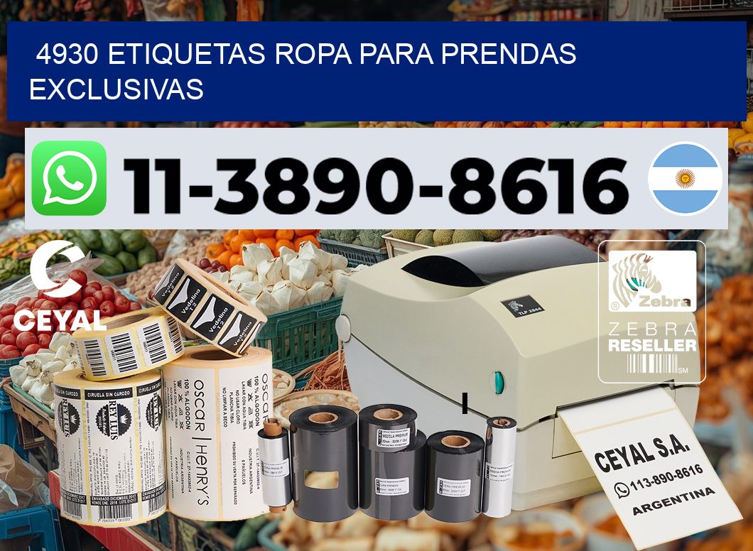 4930 Etiquetas ropa para prendas exclusivas