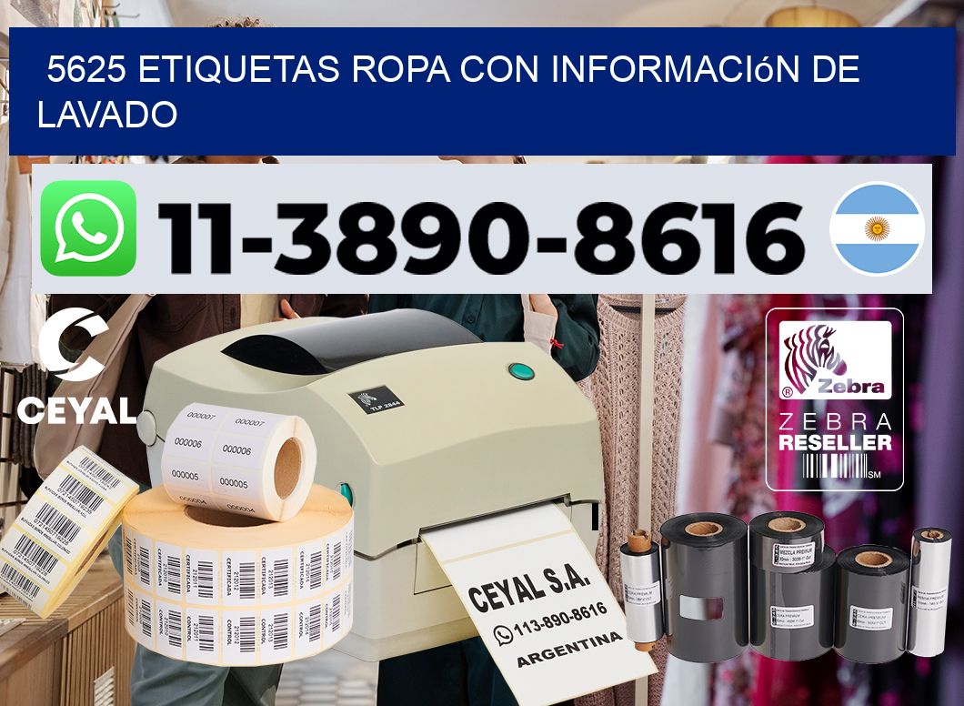 5625 Etiquetas ropa con información de lavado