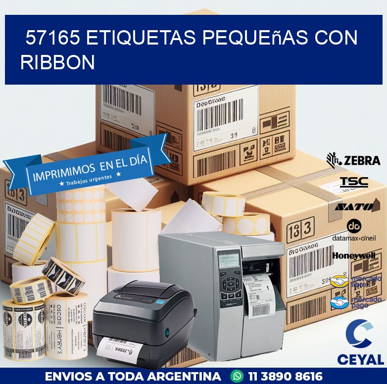 57165 etiquetas pequeñas con ribbon