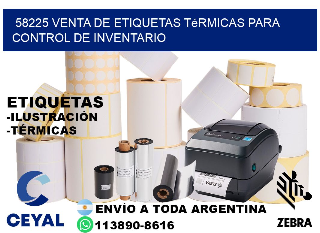 58225 venta de etiquetas térmicas para control de inventario