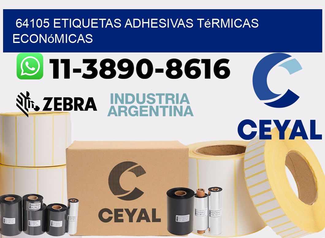 64105 etiquetas adhesivas térmicas económicas