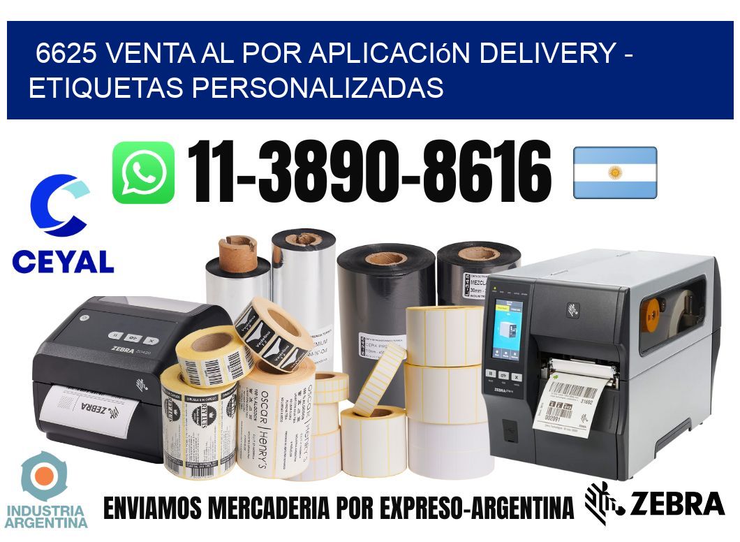 6625 Venta al Por Aplicación delivery - Etiquetas Personalizadas