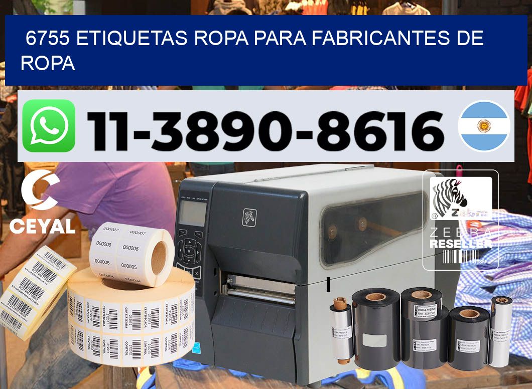 6755 Etiquetas ropa para fabricantes de ropa