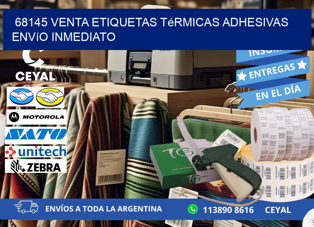 68145 venta etiquetas térmicas adhesivas envío inmediato