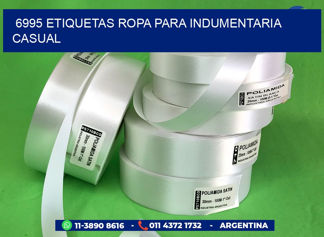 6995 Etiquetas ropa para indumentaria casual