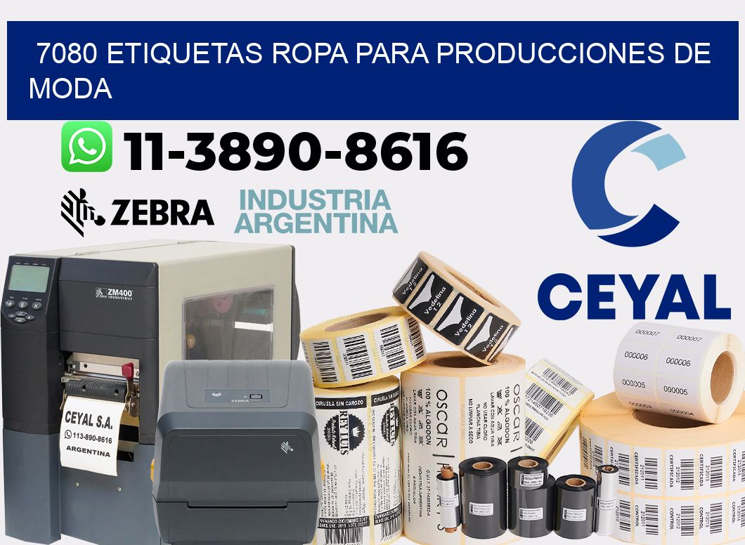7080 Etiquetas ropa para producciones de moda
